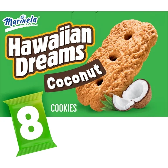Marinela Hawaiian Dreams Coconut Cookies, 8 packs, 15.2 oz Multipack